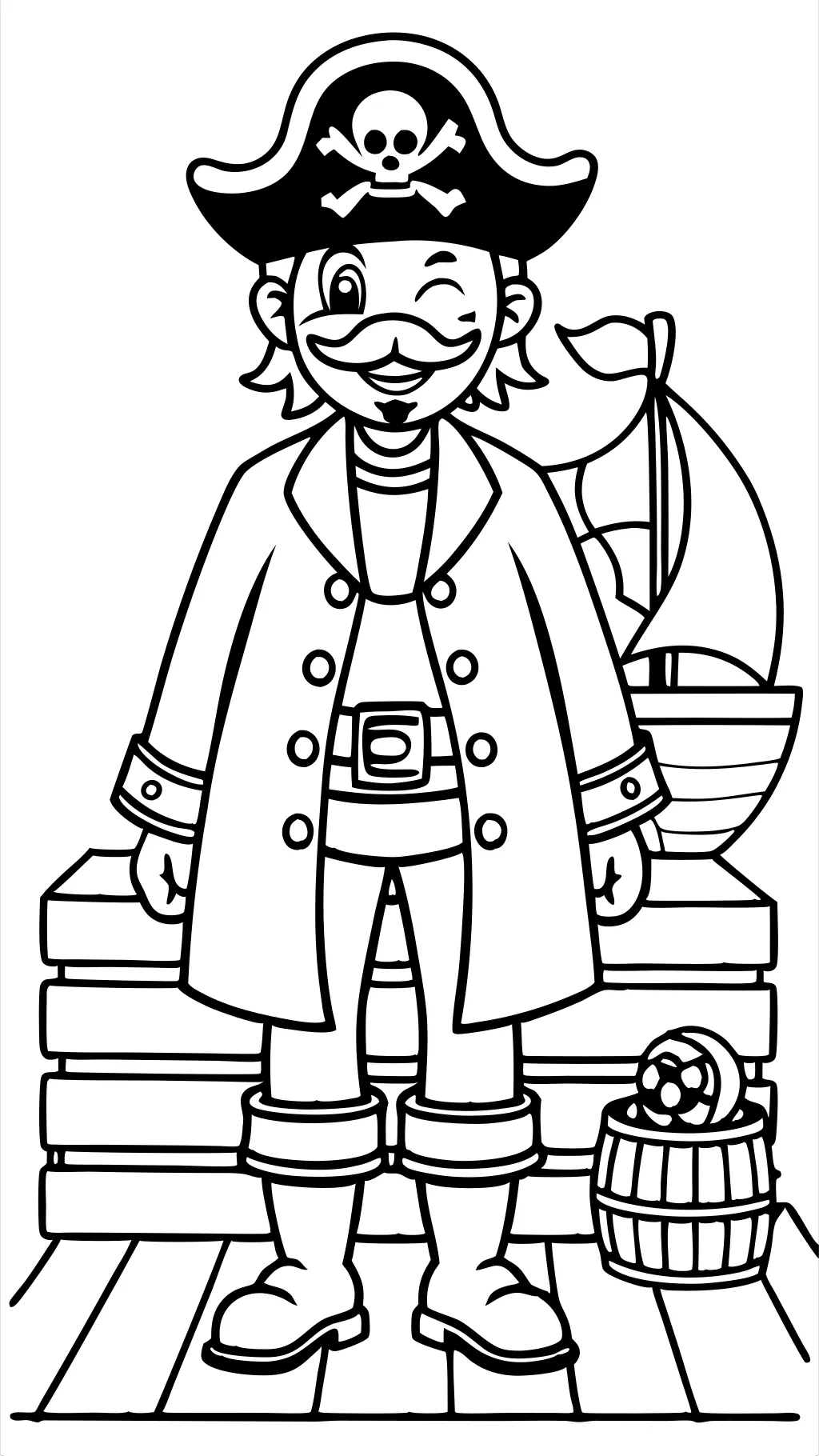 captain hook coloring page